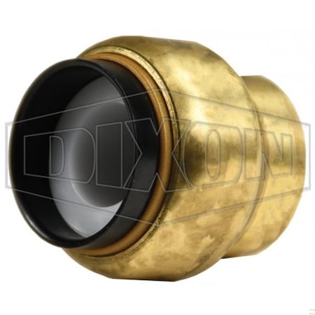 Dixon Sharkbite Push to Connect End Stop, 1/2 in Nominal, Brass, Domestic U514